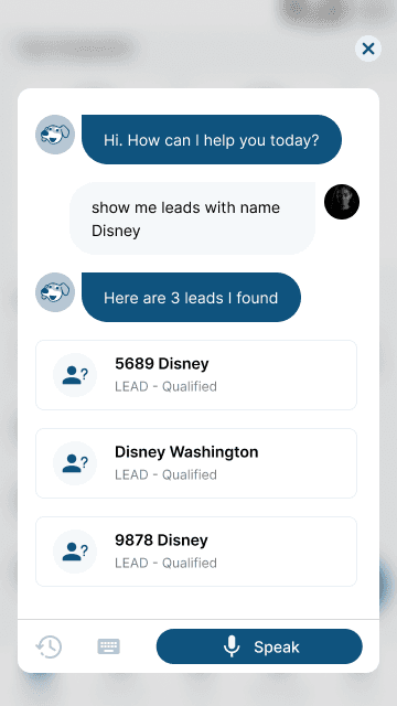 Conversational Chat Interface
